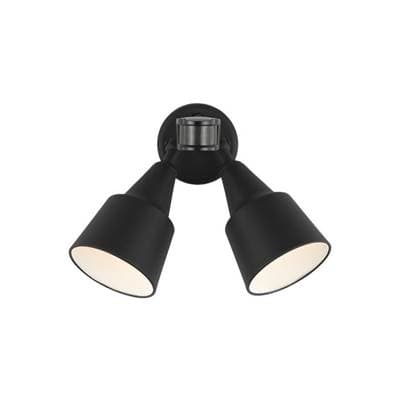 Generation Lighting Two Light Flood with Photo and Motion Sensor - Black by Generation Lighting