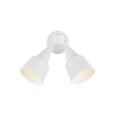 Generation Lighting Two Light Flood with Photo and Motion Sensor - White by Generation Lighting
