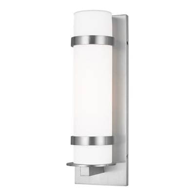 Generation Lighting Alban 18'' Round Lantern - Satin Aluminum by Generation Lighting