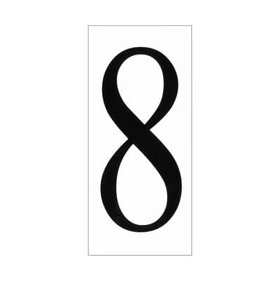 Generation Lighting Address Light Number Tile 8 - White Plastic by Generation Lighting