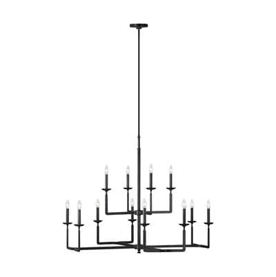 Generation Lighting Ansley Large Chandelier - Aged Iron by Generation Lighting