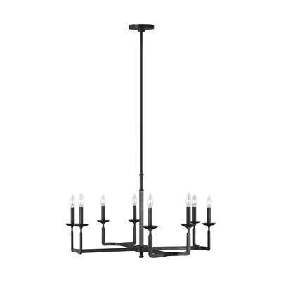 Ansley Medium Chandelier in Aged Iron by Generation Lighting