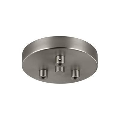 3 - Light Multi-Port Canopy with Swag Hooks Satin Nickel