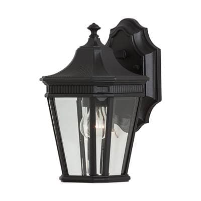 Generation Lighting Cotswold Lane Extra Small Lantern in Black with Clear Beveled Glass