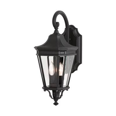 Generation Lighting Cotswold Lane Small Lantern in Black with Clear Beveled Glass