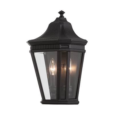 Generation Lighting Cotswold Lane Pocket Lantern in Black with Clear Beveled Glass