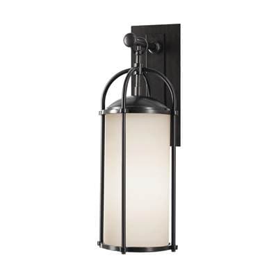 Generation Lighting Dakota Medium Lantern in Espresso with Opal Etched Glass