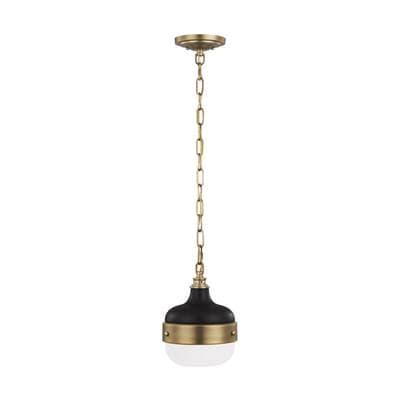 Generation Lighting Cadence Mini Pendant Dark Antique Brass / Matte Black - Dark Antique Brass...