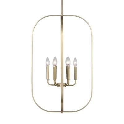 Generation Lighting Loretto Six Light Chandelier - Satin Brass by Generation Lighting