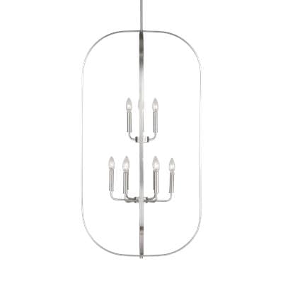 Generation Lighting Loretto Nine Light Chandelier - Brushed Nickel by Generation Lighting