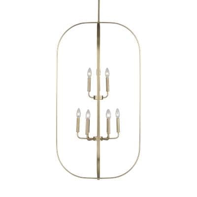 Generation Lighting Loretto Nine Light Chandelier - Satin Brass