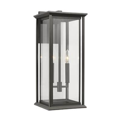 Generation Lighting Audley Large Lantern Antique Bronze Clear Glass by Generation Lighting