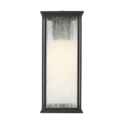 Generation Lighting Audley Extra Large LED Lantern Textured Black Distressed Sedded Glass Bulbs... by Generation Lighting