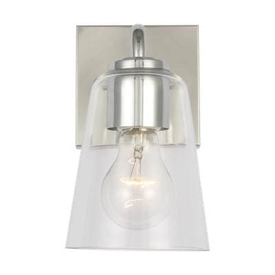 Generation Lighting Miles Small Vanity in Chrome with Clear Glass Bulb(s) Not Included