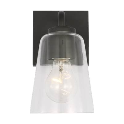 Generation Lighting Miles Small Vanity in Midnight Black with Clear Glass Bulb(s) Not Included -... by Generation Lighting