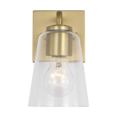 Generation Lighting Miles Small Vanity in Satin Brass with Clear Glass Bulb(s) Not Included -... by Generation Lighting