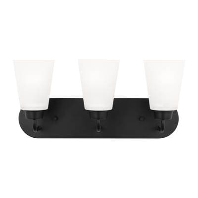 Generation Lighting Kerrville Three Light Wall / Bath - Midnight Black by Generation Lighting