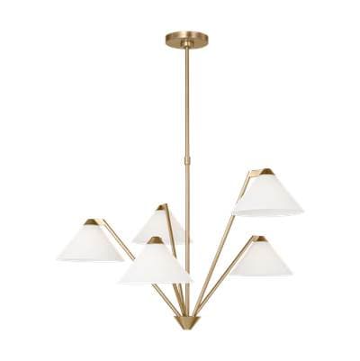 Generation Lighting Werley Large Chandelier - Satin Brass by Generation Lighting