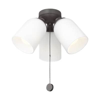 Generation Lighting Emile Light Kit in Aged Pewter with Etched White Glass - Bronze