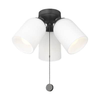 Generation Lighting Emile Light Kit in with Etched White Glass - Midnight Black