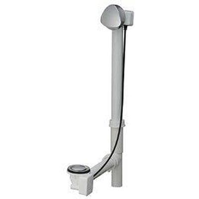 Geberit Bathtub Drain with Turn Handle, D52, Length 24 Cm, with Ready-to-fit Set, PP, Brass