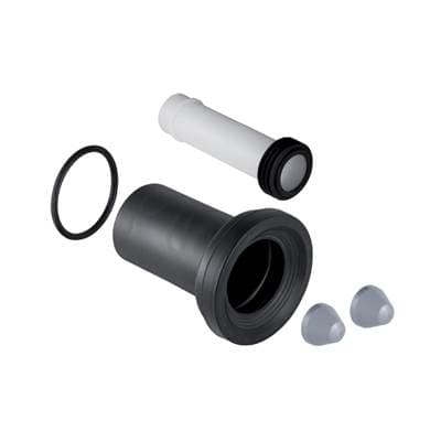 Geberit Connection Set for Wall-hung WC, Length 18.5 Cm, with Lip Seal: D.90mm, D1=45mm, Chrom /...