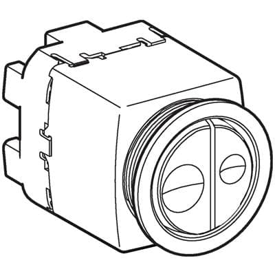 Geberit Actuator for WC Flush Control with Pneumatic Flush Actuation, Dual Flush, with Locked...