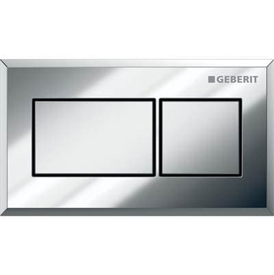 Geberit Actuator for Remote Flush Actuation, Square Design, Pneumatic: Housing: Chrome-plated,...