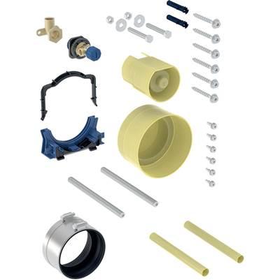 Installation accessories for Geberit Duofix element for wall-hung WC, pipe bracket with fastening distance 49 / 77 mm and with tool-free depth adjustment