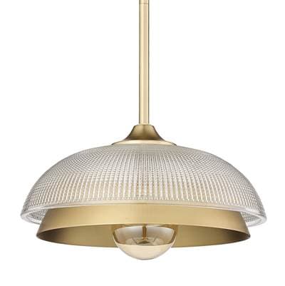 Golden Lighting Crawford 1-light Pendant - Brushed Champagne Brass by Golden Lighting