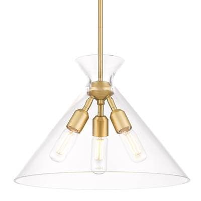 Golden Lighting Malta 3-light Pendant - Brushed Champagne Brass