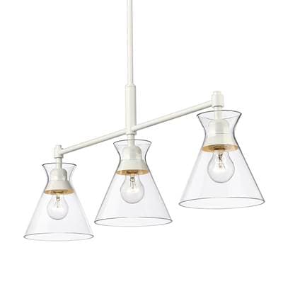 Golden Lighting Malta 3-light Island Light - Matte White