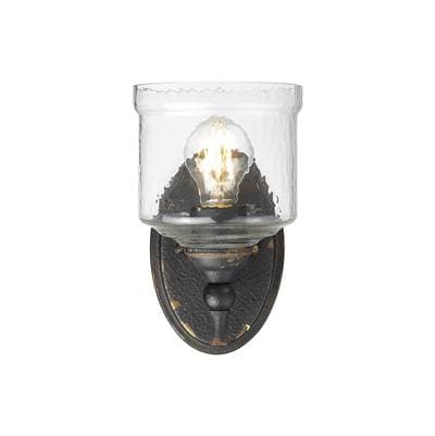 Golden Lighting Keating 1-light Wall Sconce - Antique Black Iron