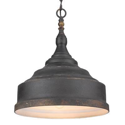 Golden Lighting Keating 3-light Pendant - Antique Black Iron