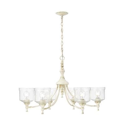 Golden Lighting Keating 6-light Chandelier - Antique Ivory by Golden Lighting