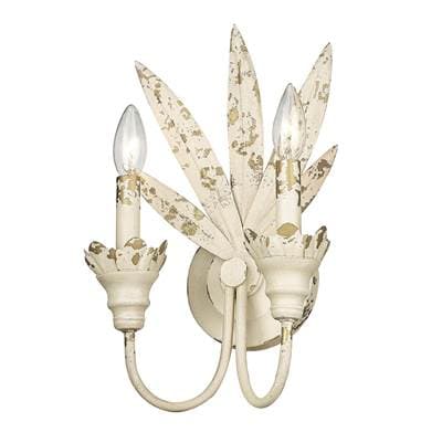 Golden Lighting Lillianne 2-light Wall Sconce - Antique Ivory by Golden Lighting