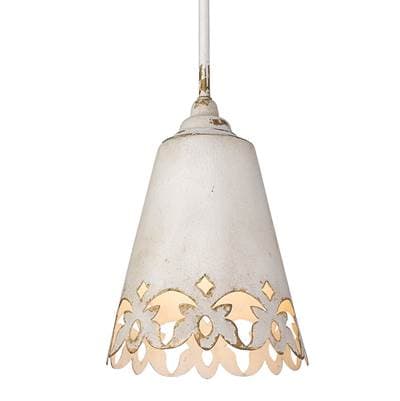 Golden Lighting Wry Lighting Eloise 1-light Pendant - Antique Ivory