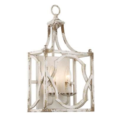 Golden Lighting Wry Lighting Laurent 2-light Wall Sconce - Antique Ivory by Golden Lighting