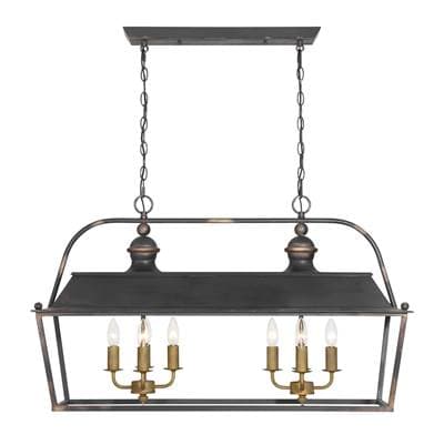 Golden Lighting Christoff 8-light Island Light - Antique Black Iron by Golden Lighting