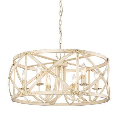 Golden Lighting Alcott 6-light Chandelier - Antique Ivory