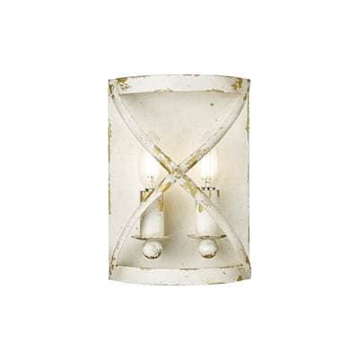 Golden Lighting Alcott 2-light Wall Sconce - Antique Ivory