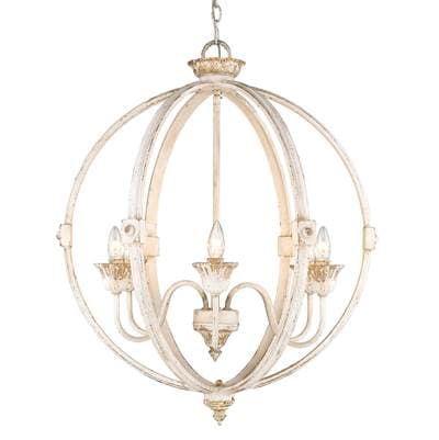 Golden Lighting Jules 6-light Chandelier - Antique Ivory