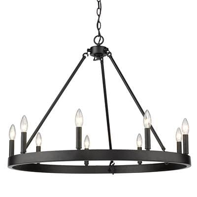 Golden Lighting Alastair 9-light Chandelier in Matte Black - Matteblack