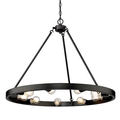 Golden Lighting Castile 9-light Chandelier in Matte Black - Matteblack