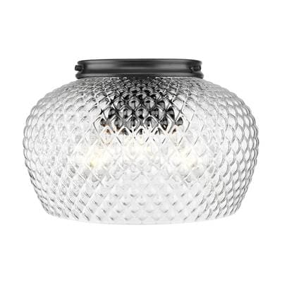 Golden Lighting Adeline 3-light Flush Mount in Matte Black - Matteblack