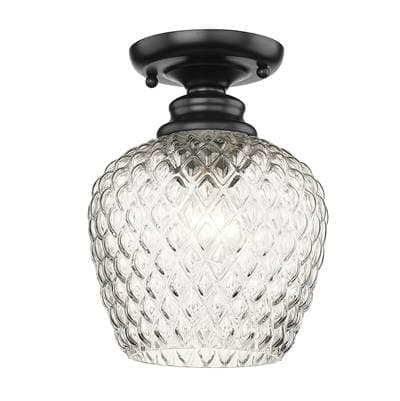 Golden Lighting Adeline 1-light Semi-flush Mount in Matte Black - Matteblack