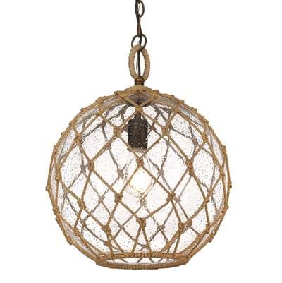 Golden Lighting Wry Lighting Haddoc 1-light Pendant - Burnished Chestnut