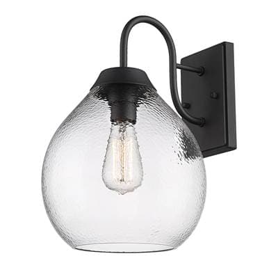 Golden Lighting Ariella 1-light Outdoor Wall in Natural Black - Naturalblack