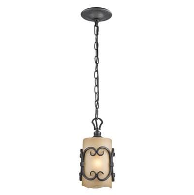 Golden Lighting Wry Lighting Madera 1-light Pendant - Black Iron