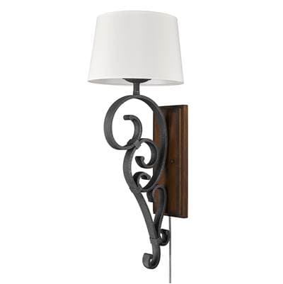 Golden Lighting Wry Lighting Madera 1-light Wall Sconce - Black Iron